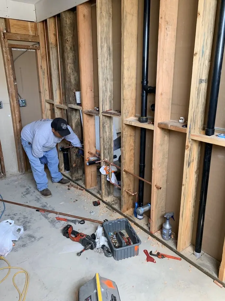 Commercial rough-in plumbing for Gas Line Repair in Foster City